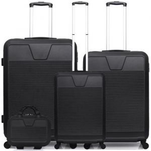 SET DE 4 VALISES ABS 75cm 4 roues SELENGA C NOIR