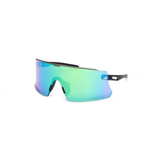 Adidas Sport Homme SP0100 DUNAM 02Q Lunettes de soleil Inject&eacute; Noir Vert Masque Normale