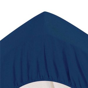Drap-housse jersey coton grands bonnets 30 cm Lauréat - Bleu