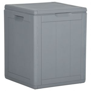 VidaXL Boîte de rangement de jardin 90 L Gris PP