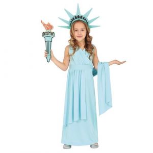 Fiestas Guirca Déguisement de Statue de la Liberté pour Enfant Fille 10 12 Ans