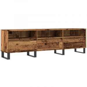 VidaXL Meuble tv vieux bois 150x30x44,5 cm bois d'ing&eacute;nierie