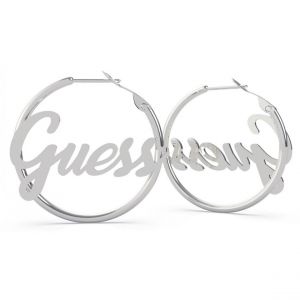 Guess Boucles d'Oreilles créoles acier rhodié DREAM & LOVE Bijoux