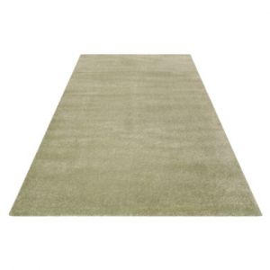 Esprit Tapis uni shaggy intemporel vert pistache pour salon, chambre 225x160