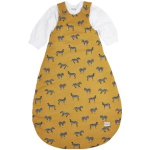 Meyco Baby Zebra Animal Gigoteuse 2 pièces doublée 100% Coton avec Fermeture éclair sur Tout Le pourtour, Douce pour la Peau, résistante aux Rides, Taille 80/86 Doré Miel