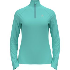 Odlo Essential Ceramiwarm Midlayer Halfzip Women, turquoise M Hauts running hiver