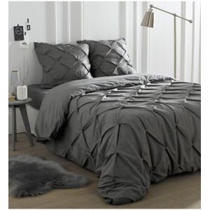 Housse de couette, Blanc Gris Taille 240X220 cm;260X240 cm;200X200 cm;140X200 cm