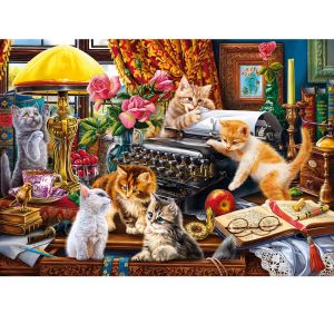 KS Games Puzzle 500 pièces : Chatons dans le bureau de l&#8217;écrivain