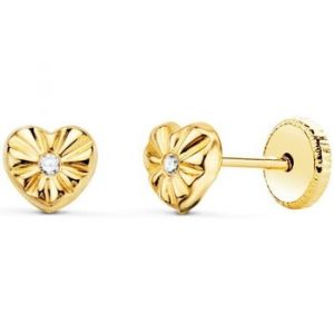 Boucles oreilles L'atelier D'azur Boucles d'Oreilles Or 18 Carats 750/000 Jaune Motif Cœur - Couleur Unique - Taille Doré