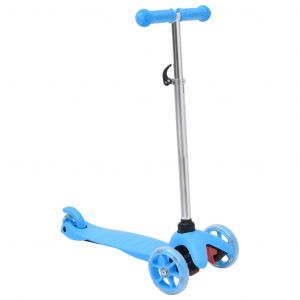 Image de VidaXL Scooter 3 roues d'enfants et guidon réglable en aluminium Bleu
