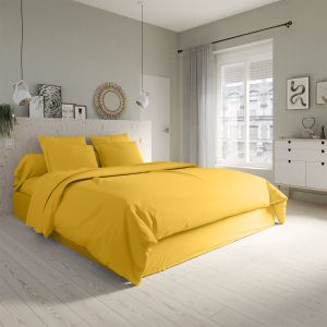 Dodo Housse de couette Coton Jaune 200x200 cm