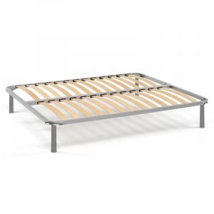 Talamo Italia - Sommier carré et demi Amina, Sommier à lattes orthopédique, 100% Made in Italy, Cm 120x190h31, avec emballage renforcé
