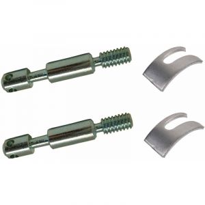 Cyclingcolors Kit de 2X Goujon d'assemblage de lit Meuble diamètre 6mm x Longueur 50mm 4 Trous + 2X Etrier ferrure Fourchette 38mm Acier vis Filetage Direct