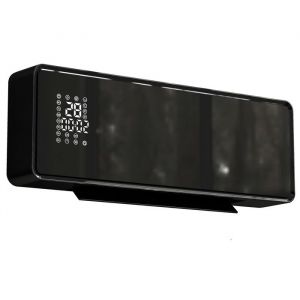 Homcom Chauffage mural - céramique - 1000/2000W - ventilateur, thermostat, minuterie - ABS et PA - 54x18,7x12,3cm - noir