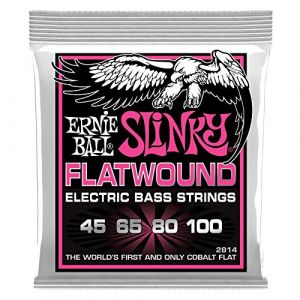Ernie Ball Cordes basse &eacute;lectrique Super Slinky Flatwound - Calibre 45-100