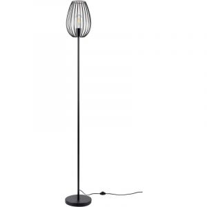 Lampadaire industriel en métal noir 160 cm