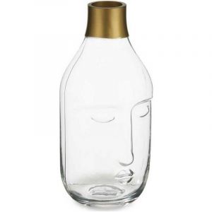 Vase transparent design visage 12 cm