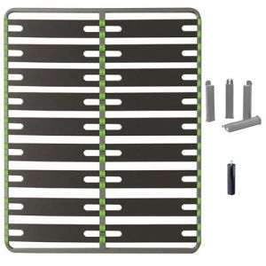 ALTOSENSO - Pack Sommier 2x9 Lattes 140x190cm + Pieds Gris + Pied Central - Altobuy