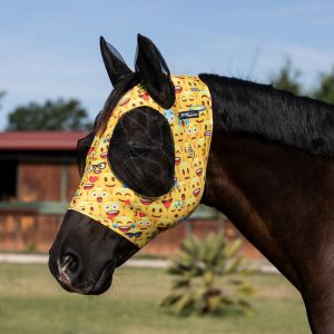 Bonnet anti-mouches pour cheval en lycra avec filet cache-oreilles Pro-Tech