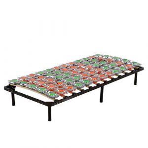 Monmobilierdesign KEPT Sommier à lattes ergonomique avec plots de soutien 90x200 cm avec pieds