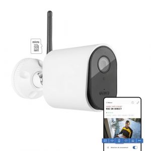 Abus SmartLook - Cam&eacute;ra de Surveillance avec d&eacute;tection de Mouvement, enregistrements en 4K, Notifications Push, Microphone, Carte m&eacute;moire, masquage de Zones priv&eacute;es & app