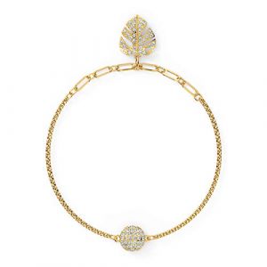 Swarovski REMIX 5528850 - REMIX M&eacute;tal Dor&eacute; Feuille Cha&icirc;ne Femme