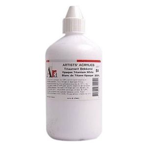 Ara Peinture acrylique lisse, 500ml, Blanc de titane