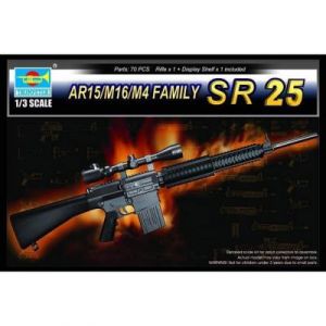 Trumpeter Accessoire militaire : Arme SR25 Famille des AR15/M16/M4