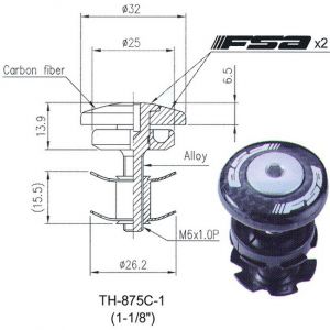 Image de FSA Claw screw nut set Carbon Accessoires direction