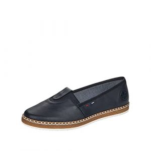 Rieker M2261, Mocassin Femme, Bleu, 36 EU