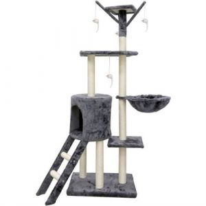 JIPSY Arbre a chat 79 34 138 cm 3 plateformes 1 perchoir 1 niche 1 escalier pot