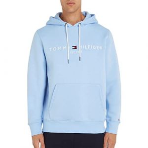 Tommy Hilfiger Men Tommy Logo Hoodie, Blue (Vessel Blue), XS