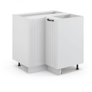 Vicco - Armoire basse d'angle "Fame-Line 87cm blanc style maison de campagne