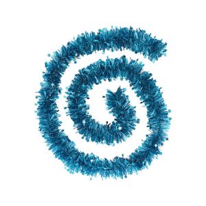 Atmosphera Guirlande de No&euml;l large 10 cm avec &eacute;toiles Laser Turquoise Longueur 2 m&egrave;tres