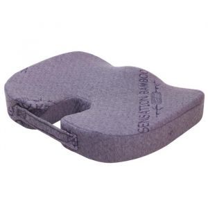 Herzberg Oreiller mémoire de Forme Coussin de siège Sensation Bamboo-Ergonomique-Découpe en U et Posture Saine-Soutien Parfait pour la récupération HG8040