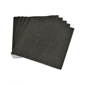Homea Set de 20 Serviettes en Papier 3 Plis 33 x 33 cm Vitamine Noir