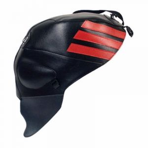 Bagster Tapis de réservoir noir/bande rouge/deco anthracite (1422M) Aprilia RSVMILLE/RSVMILLE R
