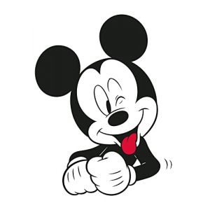 Komar Affiche d'art Disney - Mickey Mouse Funny - Taille: 50 x 70 cm - noir, blanc