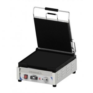 Casselin Grill Panini XL Premium Rainurée / Lisse avec Minuteur -