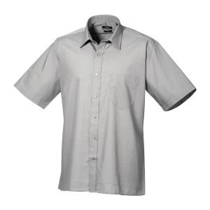 Premier Chemise &agrave; manches courtes - Homme (44 FR) (Argent) - UTRW1082