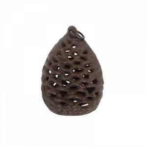 Esschert design Lanterne pomme de pin en fonte - Marron - D 13 x H 17,9 cm