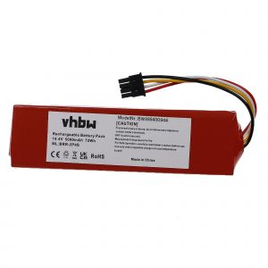 Vhbw Batterie compatible avec Xiaomi Roborock Q Revo QR52-00, S4 MAX S4E52-00 Rubys-L, Q Revo QR02-00 robot &eacute;lectrom&eacute;nager (5000mAh, 14,4V, Li-ion)