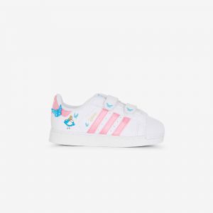 Adidas Superstar Ii Cf Alice In Wonderland Blanc/rose - B&eacute;b&eacute; -