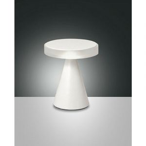 Lumiere Fabas Luce Neutra Lampe de Table LED Intégrée Verre Blanc
