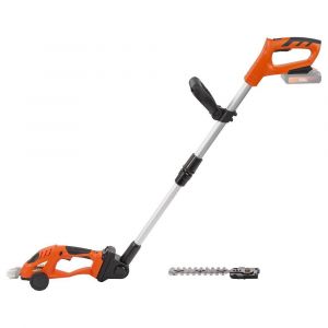 Powerplus Dual Power Taille-Haie/Cisaille &agrave; Gazon Batterie POWDPG75300 -20 V, sans Batterie ni Chargeur, Lames de 100 mm-180 mm, &Eacute;cart de 8 mm