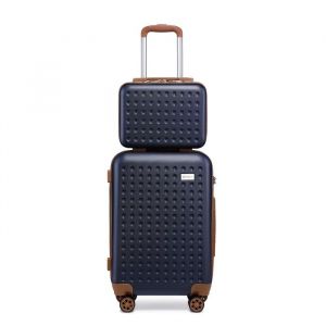 Valise Cabine Rigide - 55cm - 4 roulettes - Serrure TSA - Vanity Case inclus