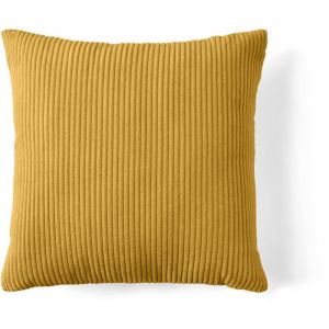 Selma - coussin - en velours c&ocirc;tel&eacute; - 60x60 cm - Jaune