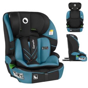 LIONELO LEVI FIX I-SIZE Siège auto pour enfants 76-150 cm jusqu'à 18 kg, groupe 1 2 3, appuie-tête réglable en 10 positions, fixation ISOFIX et sangle Top Tether, R129 i-Size (Blue)