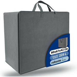 Beautissu Sac de Transport Pratique pour Matelas Pliable Modèle L (80x200 cm) – Housse Transport Matelas Pliable Robuste Gris
