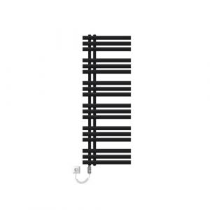 LuxeBath Radiateur de Bain Iron EM 500x1400 mm Noir Mat Design Panneau Plat Raccordement